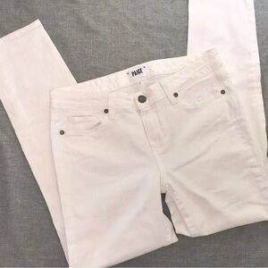 Paige White Skyline Ankle Peg Jeans